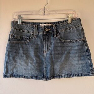Hollister Medium Blue Denim Mini Skirt